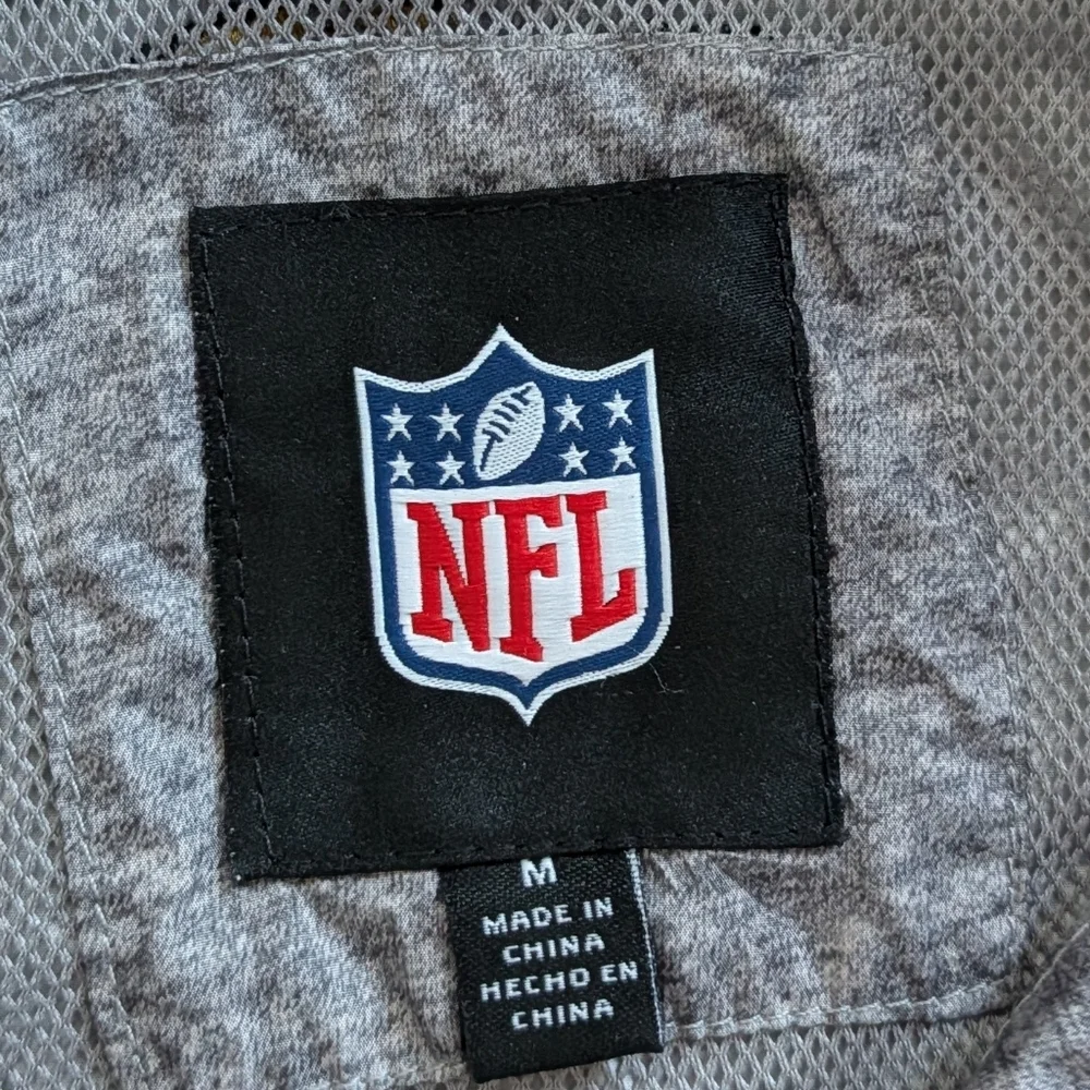 NFL Jacksonville Jaguars Gray Blue 1/4 Zip Pullover Windbreaker Jacket Medium - Picture 3 of 9
